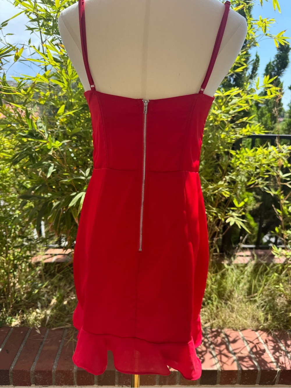 White Fox Boutique Red Bustier Spaghetti-Strap Mini Dress - Picture 2 of 8